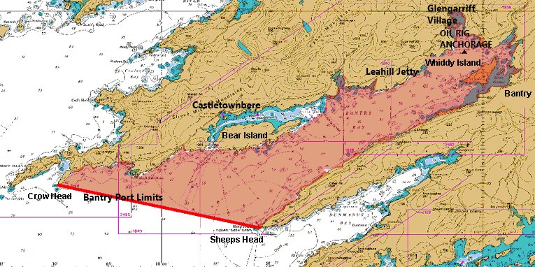 Bantry Bay Ireland Map Port Of Bantry - Bantry Bay Jurisdiction Area